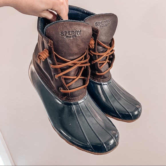 sperry leather duck boots